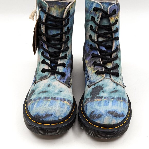 Dr. Martens Multicolor Tie-Dye Combat Boots - Picture 2 of 12